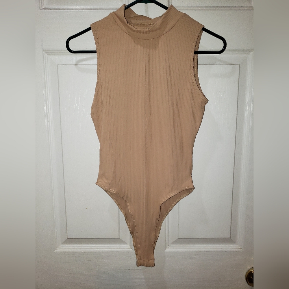SHEIN  Beige Bodysuit - Size Small Petite